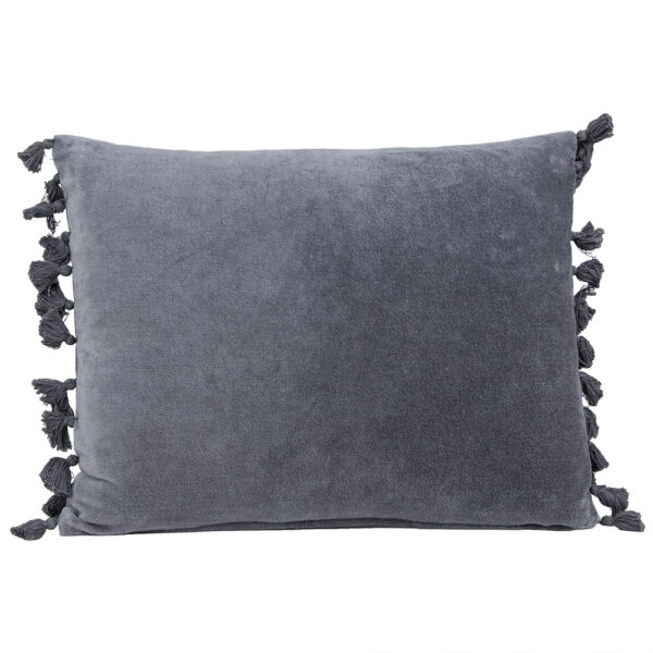 1 1818 102 6 Fringes Cushion Grey Plain