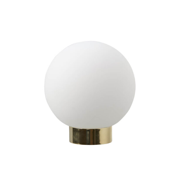 7 9999 127 9 Aura Table Lamp Brass Base Opal Glass Ball 1