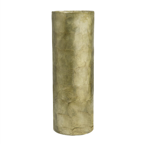 5V 1725 102 7 Vase Cylindrical Capiz Green