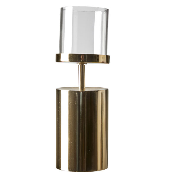 5d 1099 340 9 Pillar Candleholder Brass 36cm