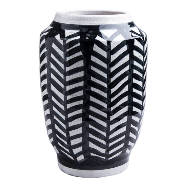 5v 1353 199 6 Deco Vase Black Line 30cm Asstd