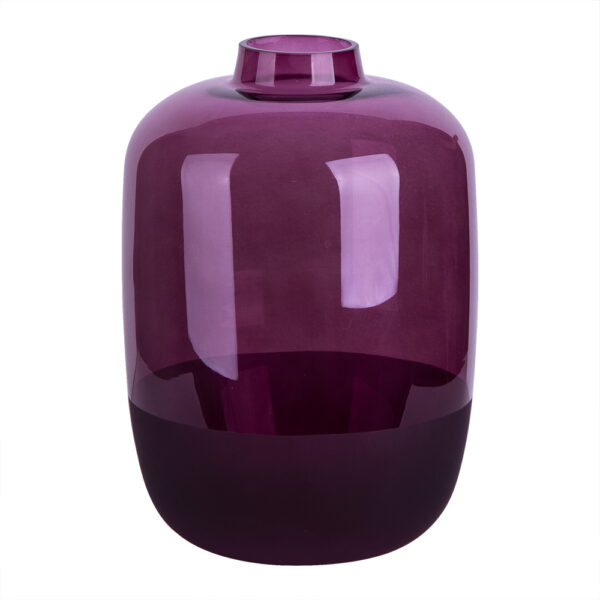 5v 1881 222 9 Vase Glass Pink 18x18x28 2cm