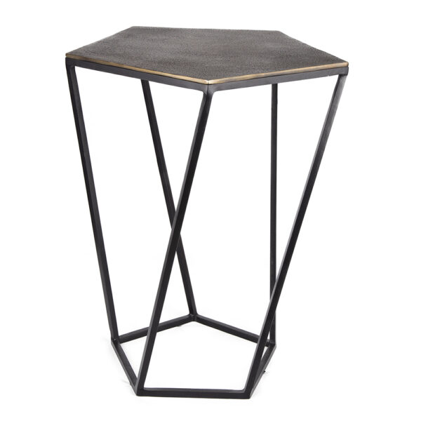 TI 1099 115 6 Side Table Geo Ant.Brass H55cm 1