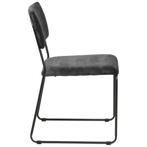 HI 1739 344 10 – Cornelia Dining Chair VIC28 Dark Grey;Black Metal Base (3)