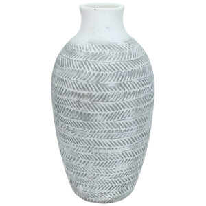5V 1881 227 12 – Vase Ceramic Handmade Grey 14x14x27cm