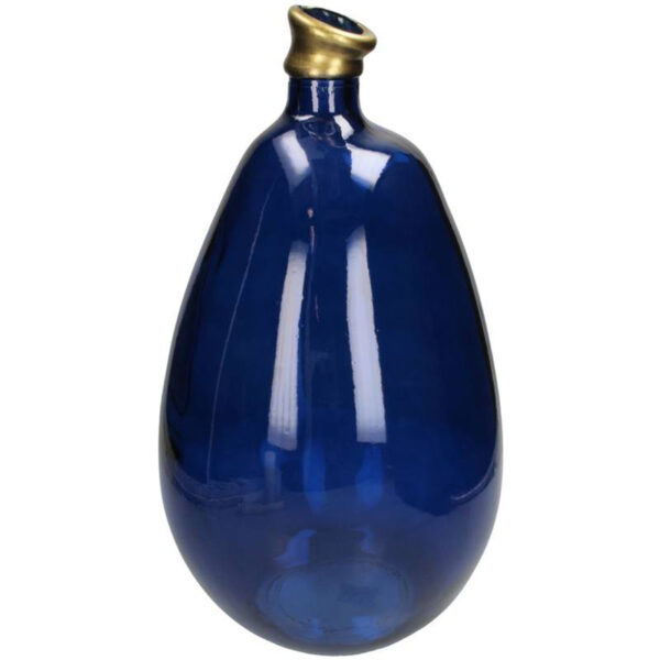 5v 1881 282 12 Vase Recycled Glass Blue 26x26x47cm 1