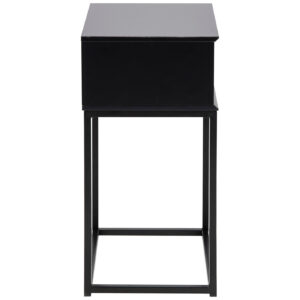 TI 1739 382 12 – Mitra Bed Side Table Balck Lacquered;Metal Legs (4)