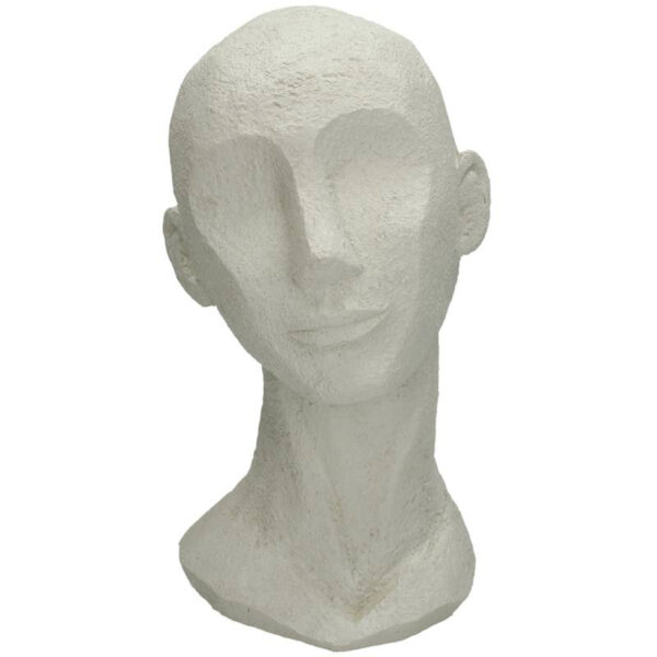 5D 1881 075 12 Omament Head Polyresin White 1