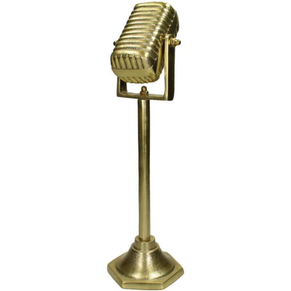 5D 1881 106 12 Ornament Microphone Aluminium Gold 14x14x47 1
