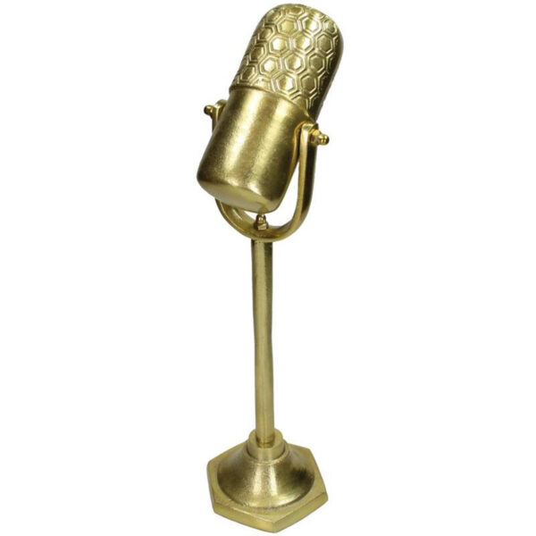 5D 1881 107 12 Ornament Microphone Aluminium Gold 17x14x50 1