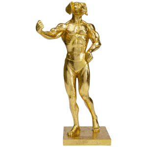 5S 1353 261 11 Deco Object Muscle Dog Gold 1