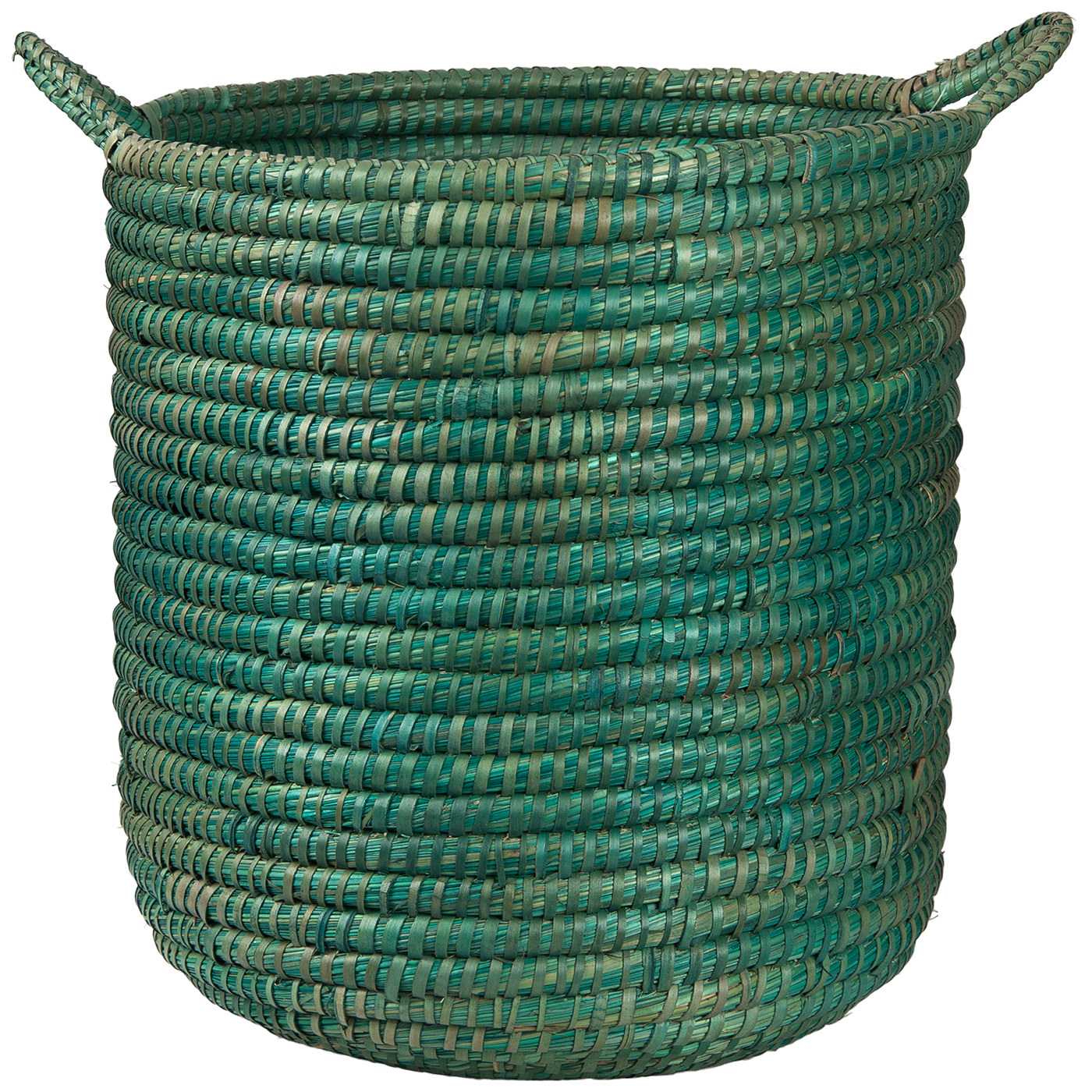 5Q 1099 081 3 – Sea Grass Fruit Basket Cylinder Turquoise M (1)