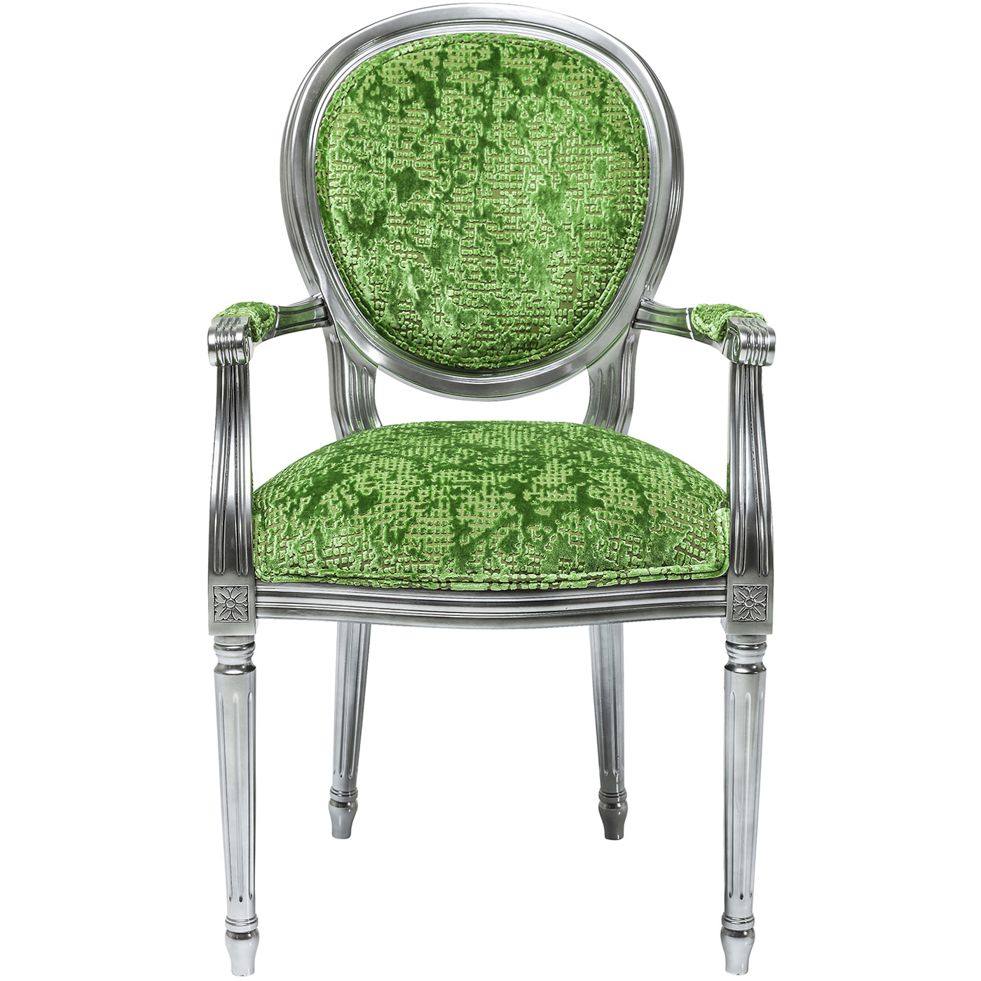 AI 1353 174 6 Chair With ArmRest Posh Silver Green 1