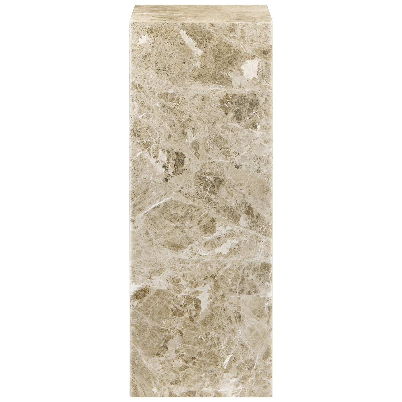 TI 1739 405 12 – Cubic Pedestal Marble Brown Latte 25x25x70cm (1)