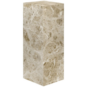 TI 1739 405 12 Cubic Pedestal Marble Brown Latte 25x25x70cm 2