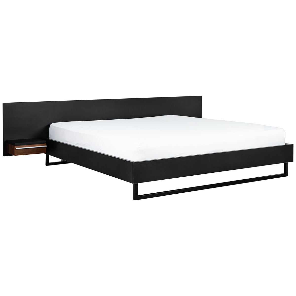 BS 1630 109 4 – Triplo Bed Wnight Table & Slats 180×200 Black & Walnut (2)